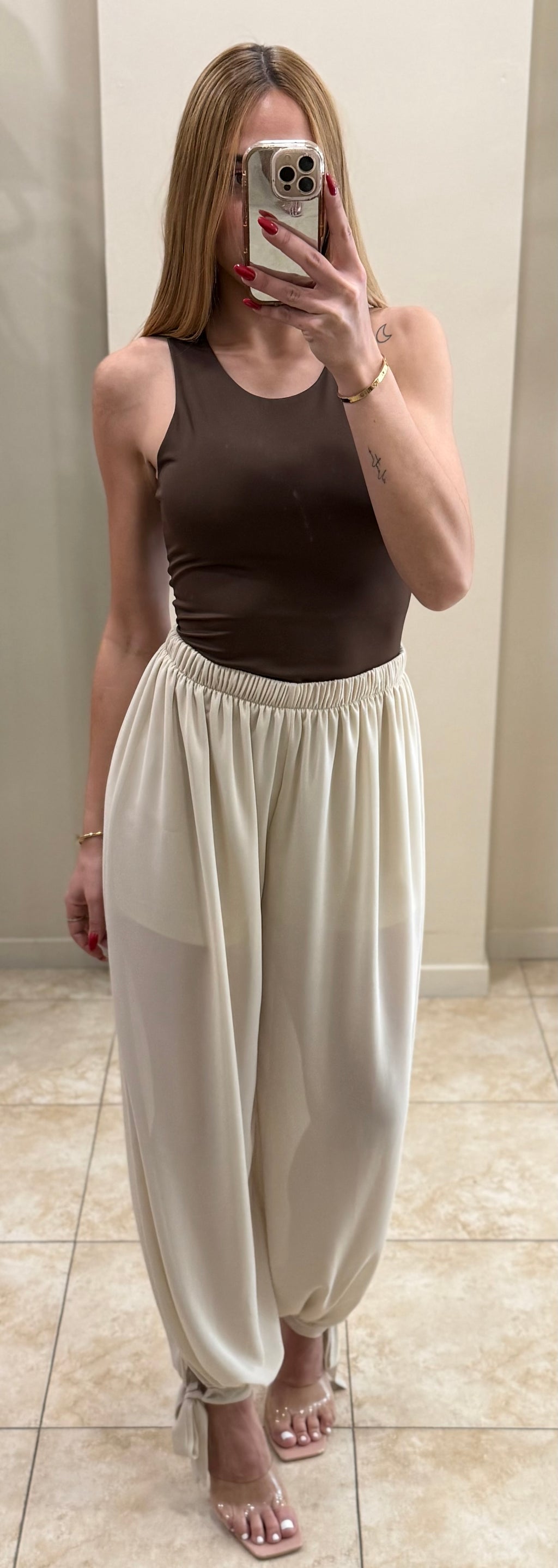 Pantalón ancho gasa