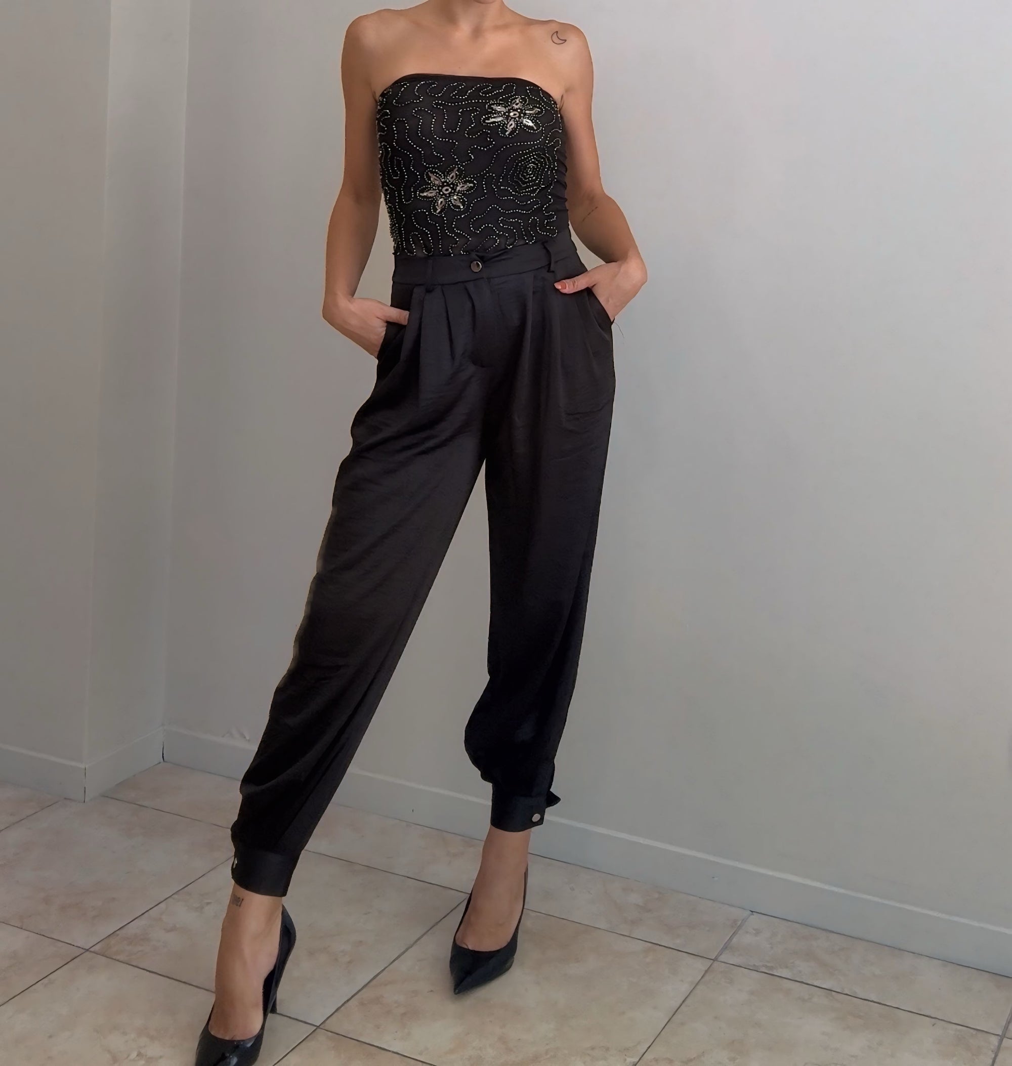 Pantalón satinado bombacho