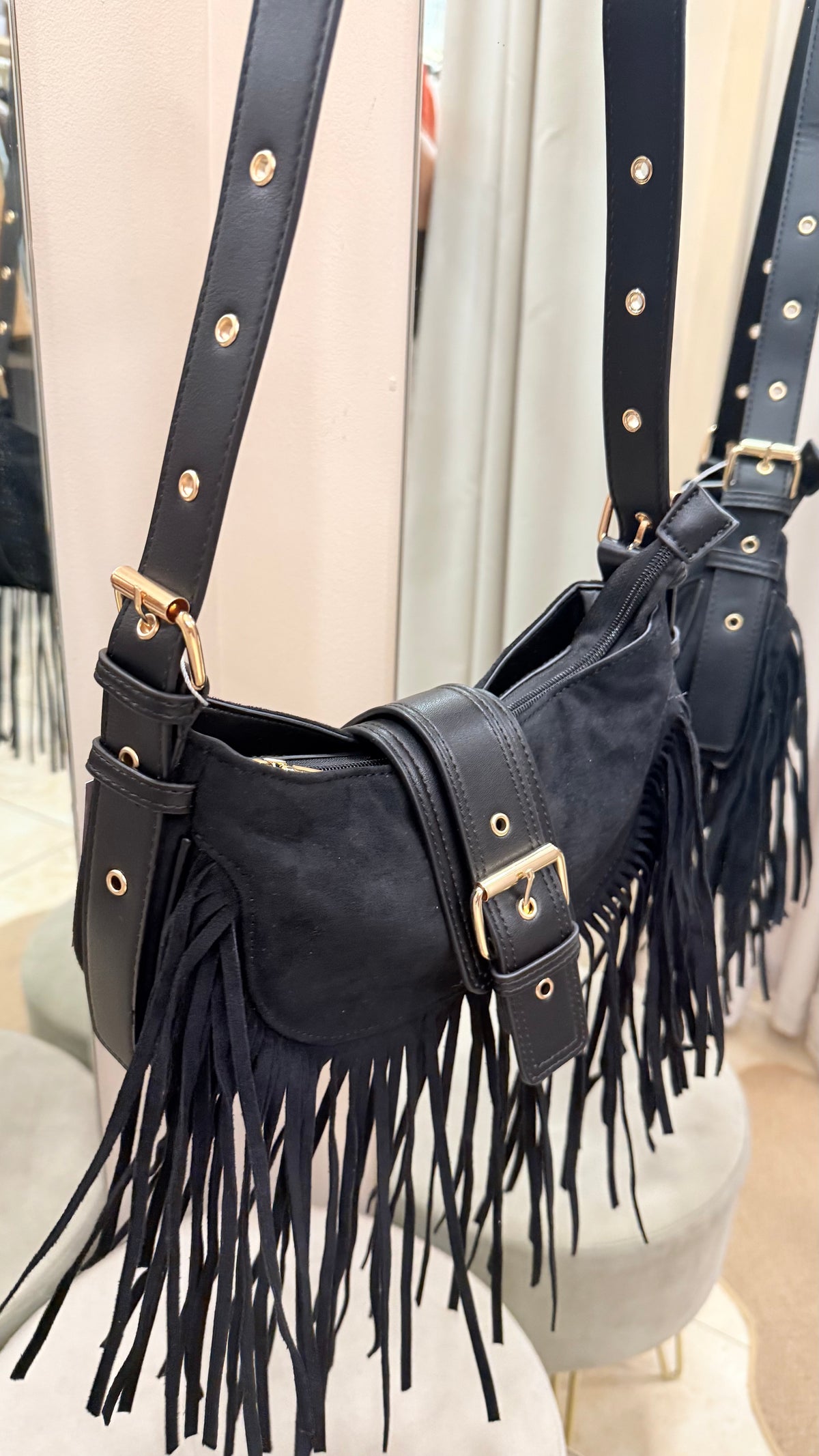 Bolso flecos ante