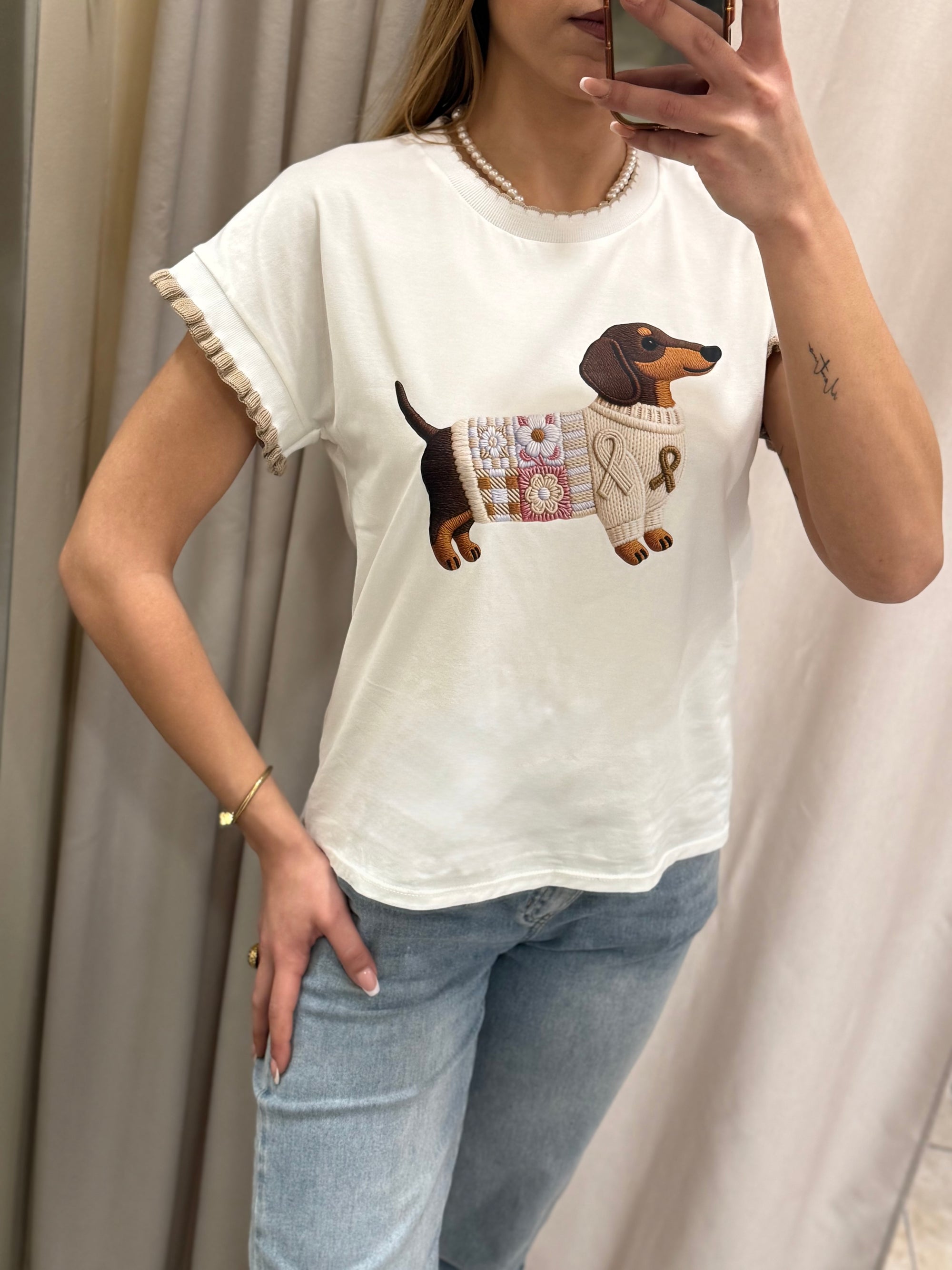 Camiseta manga volante