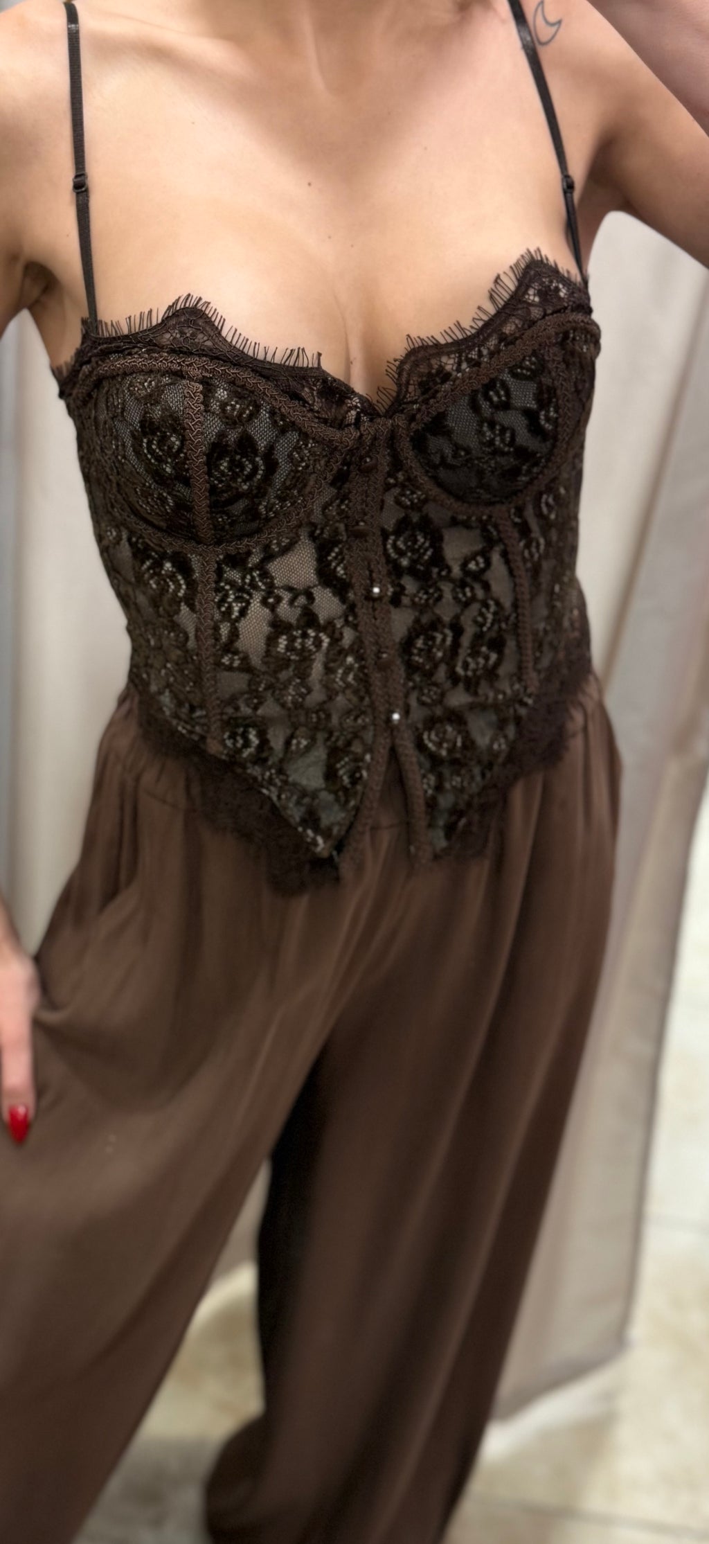 Corset encaje bordado