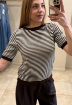 Camiseta punto rayas