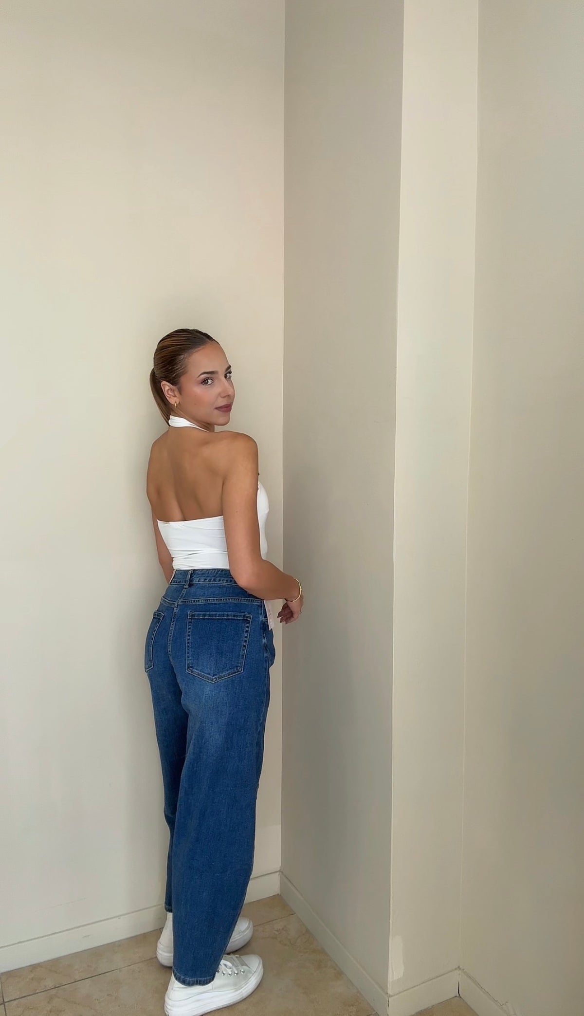 Jeans balloon cruzado