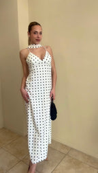 Vestido largo lunares