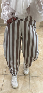 Pantalón balloon rayas