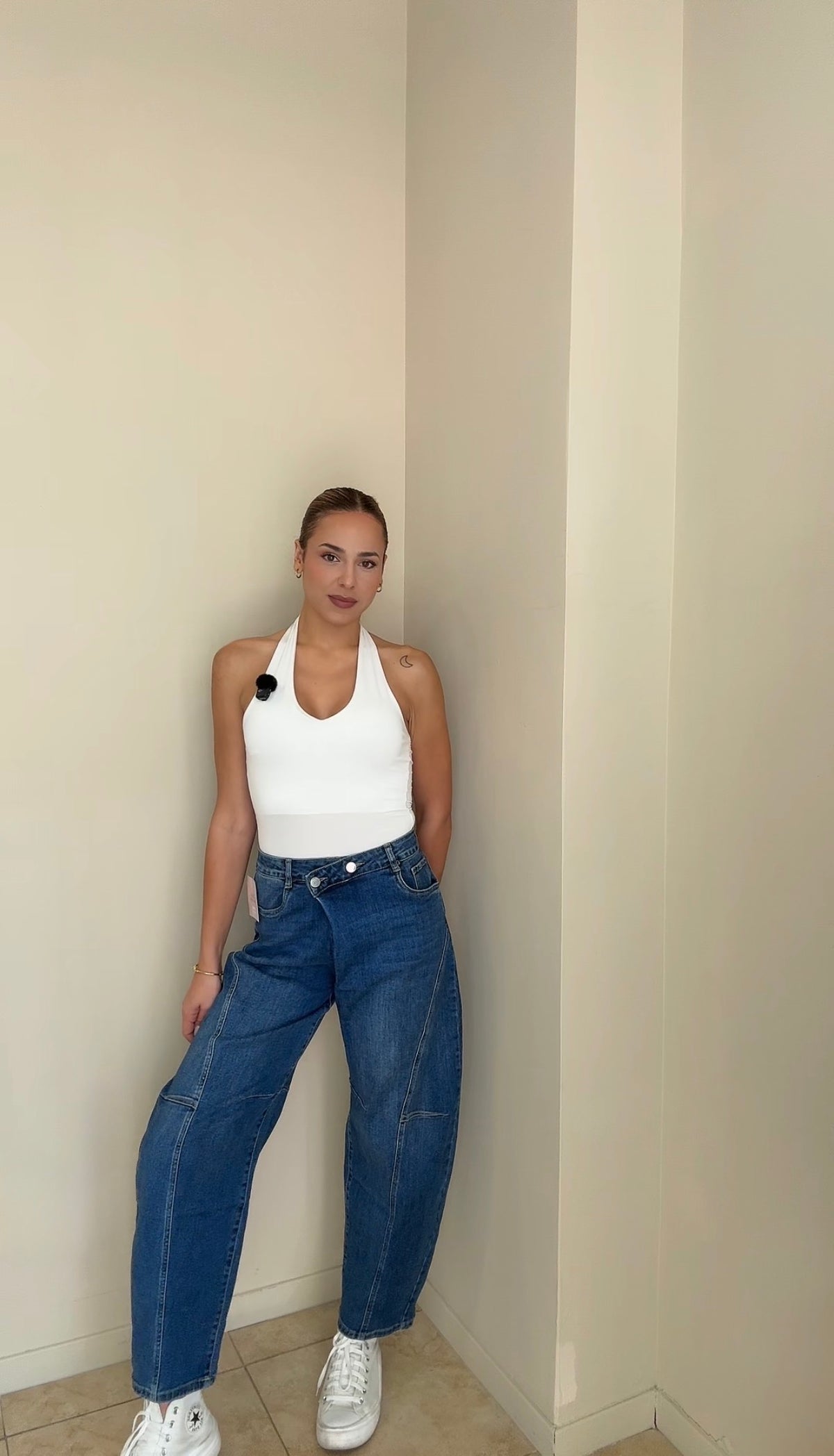 Jeans balloon cruzado