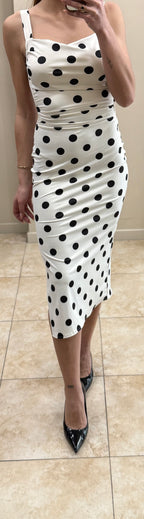 Vestido licra lunares