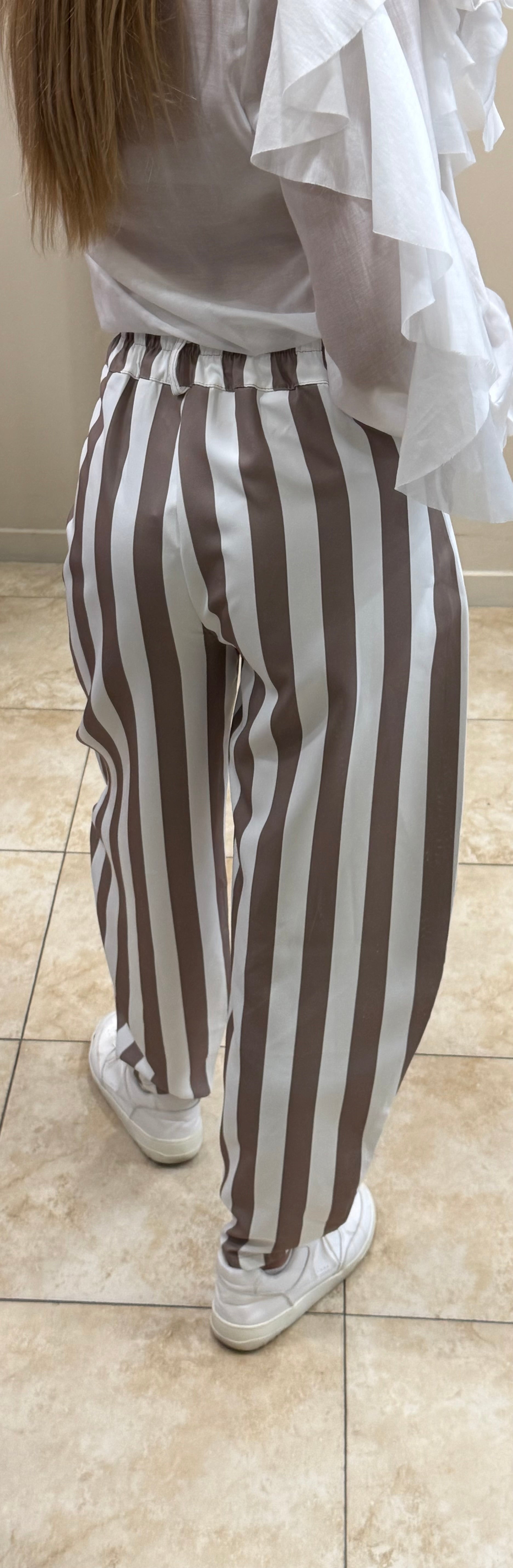 Pantalón balloon rayas