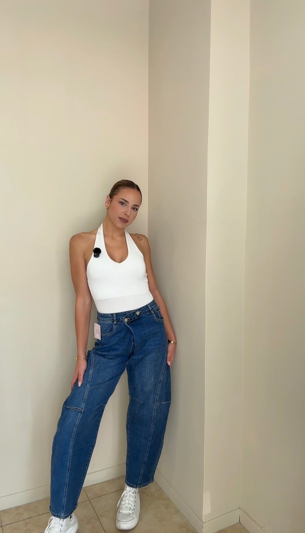 Jeans balloon cruzado