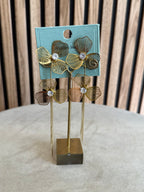 Pendientes flor brillo