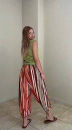 Pantalón rayas multicolor