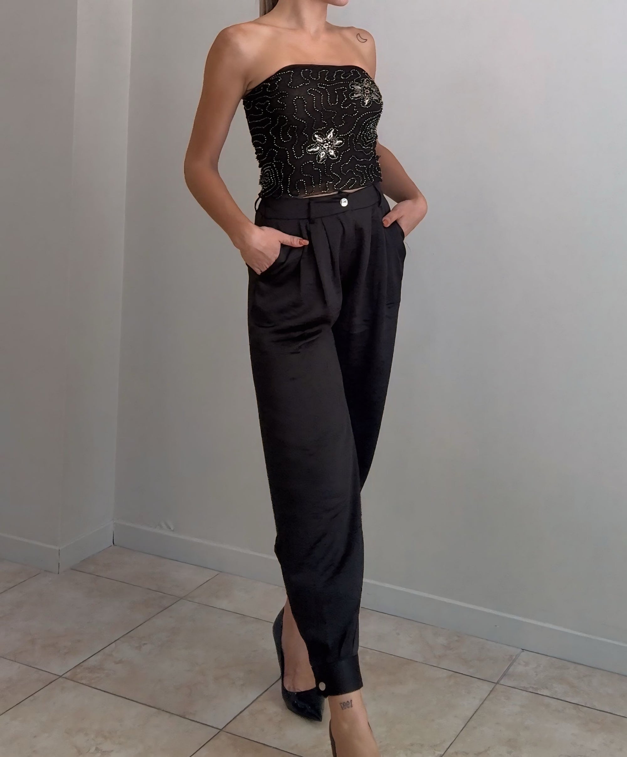 Pantalón satinado bombacho