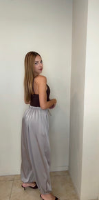 Pantalón satinado bombacho