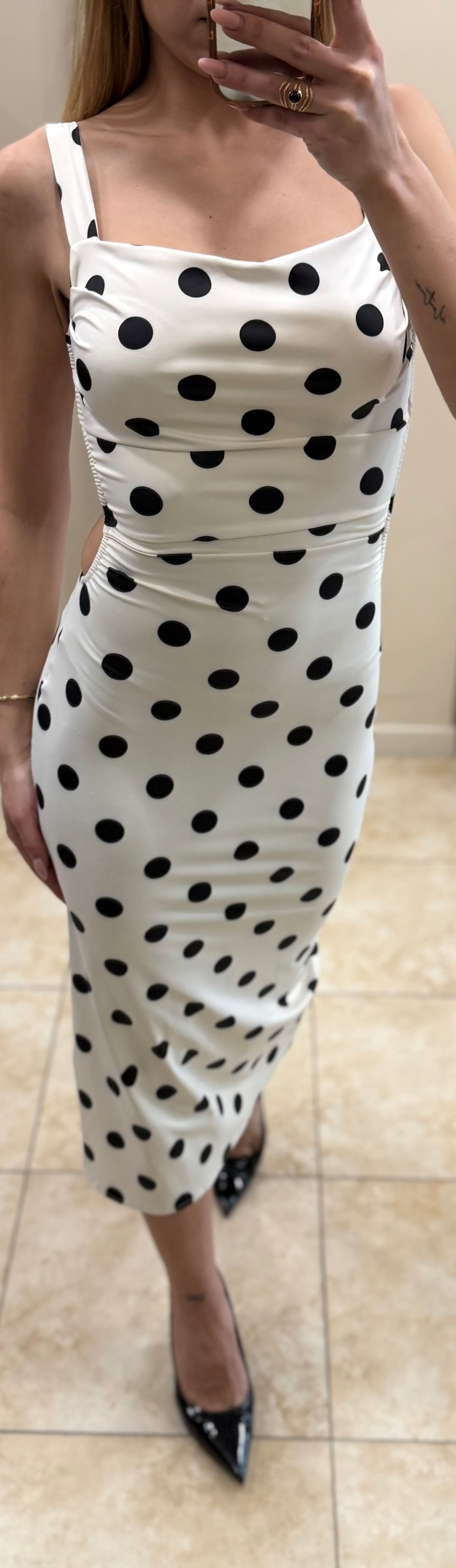 Vestido licra lunares