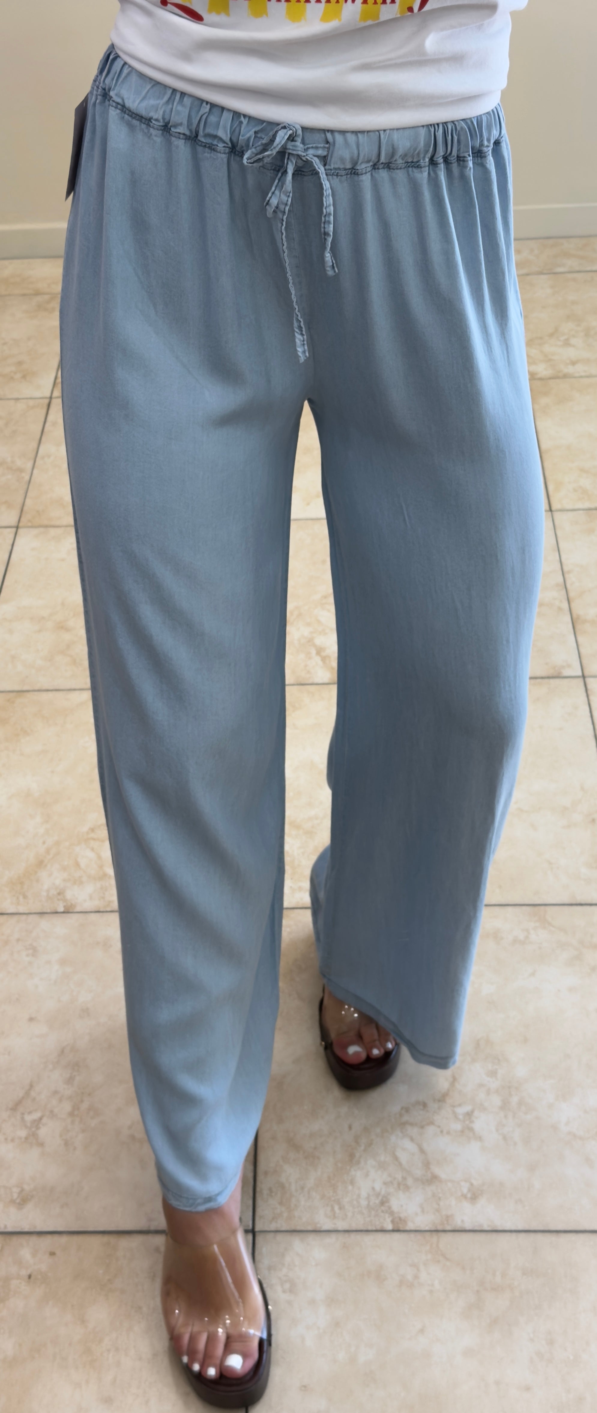 Pantalón denim fluido