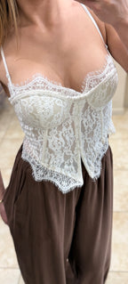 Corset encaje bordado
