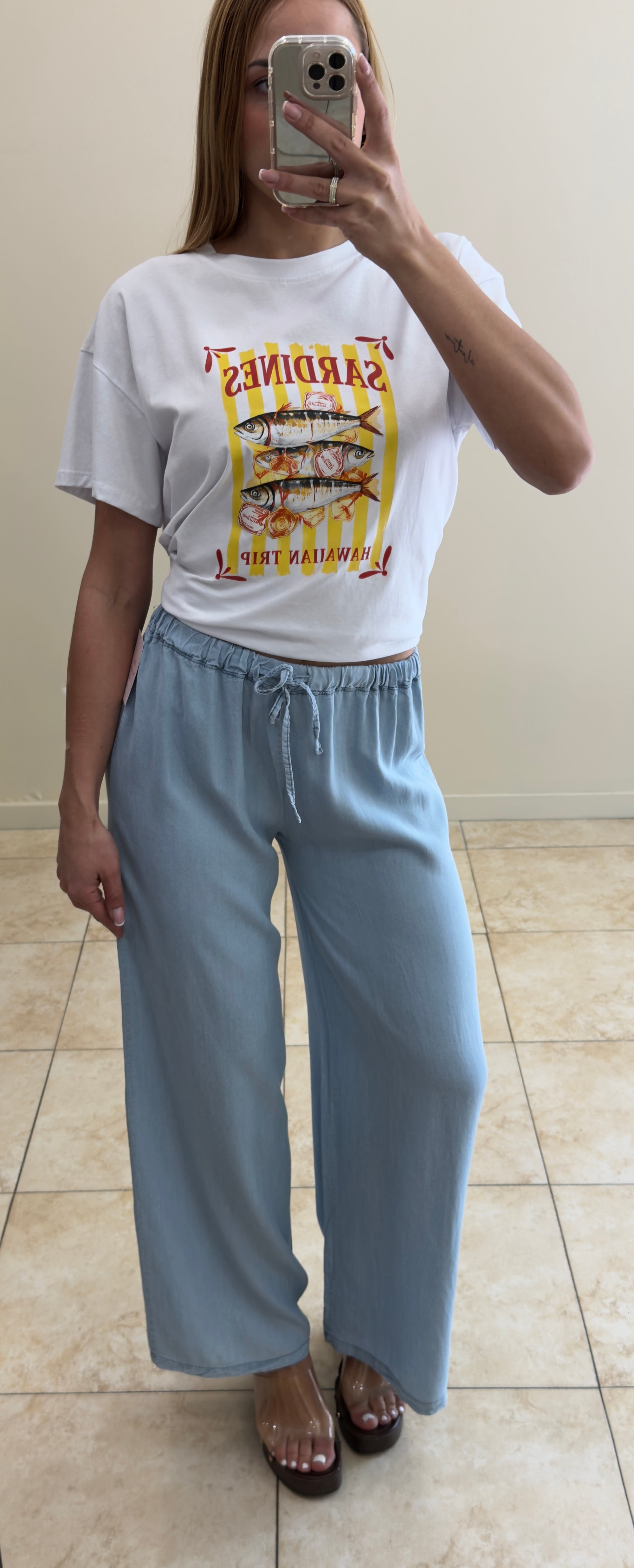 Pantalón denim fluido