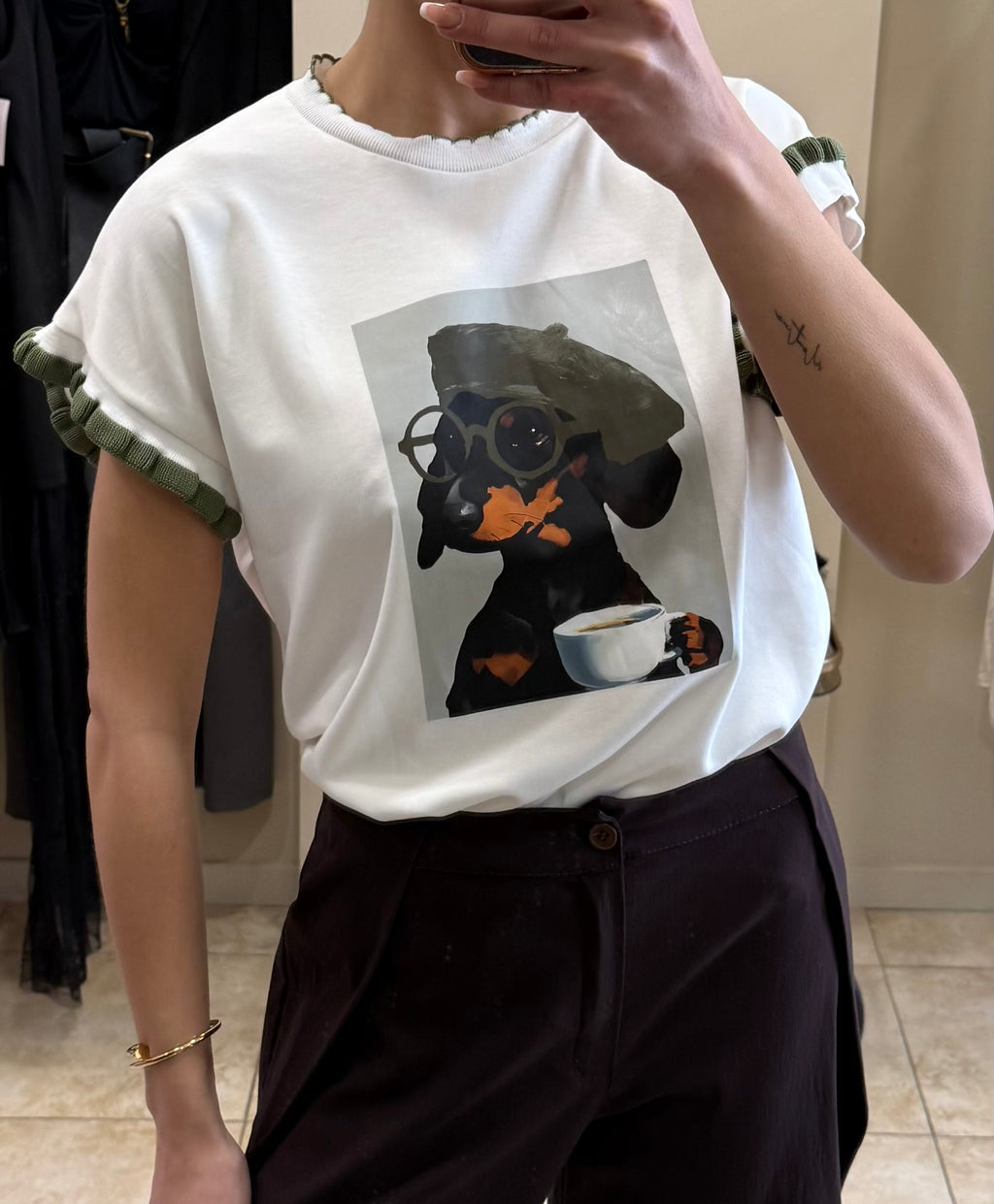 Camiseta teckel gafas