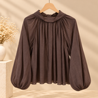 Blusa gasa marrón