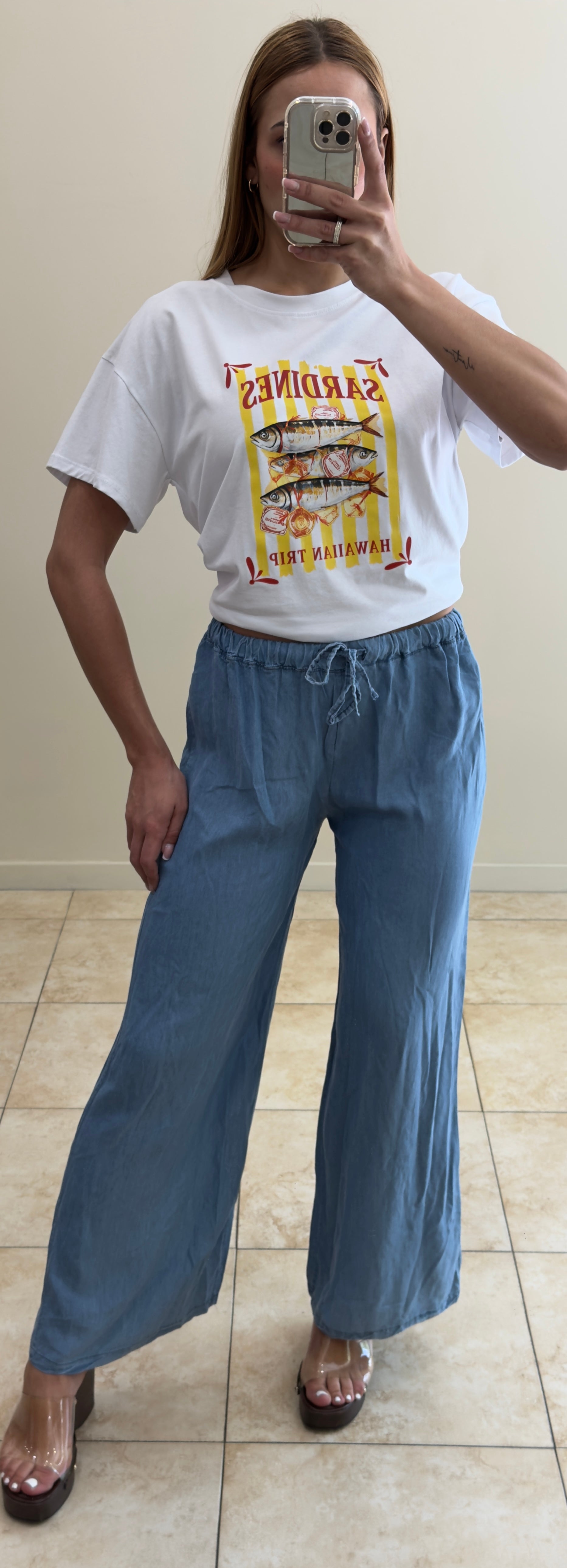 Pantalón denim fluido