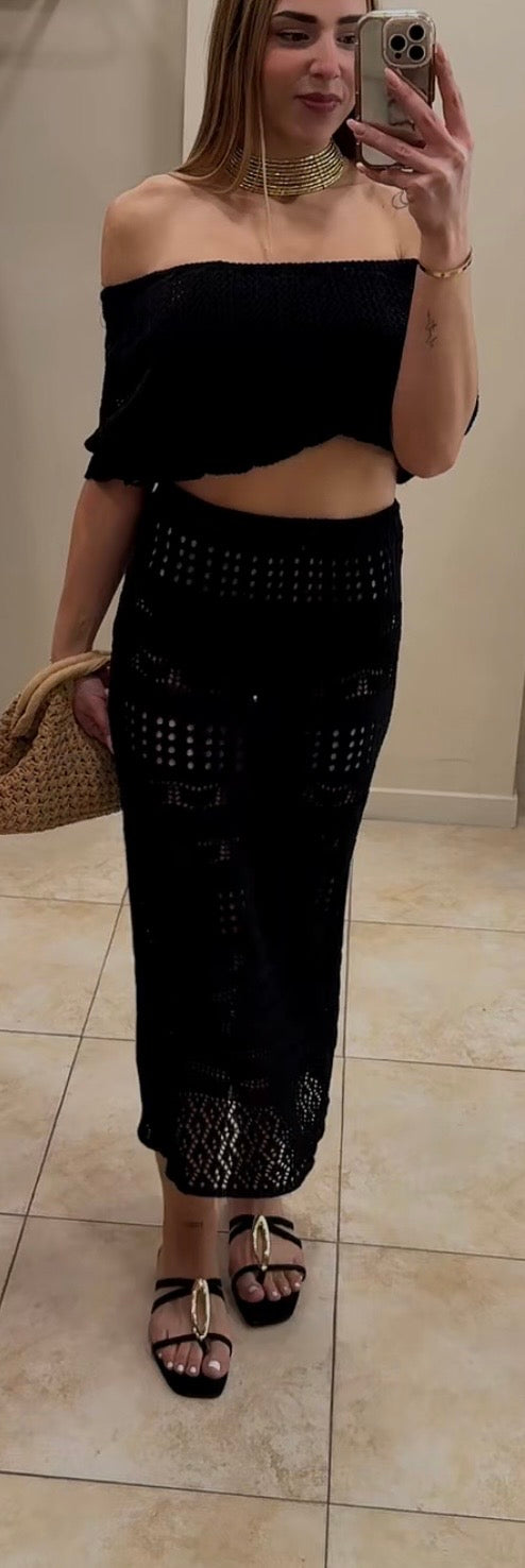 Conjunto falda crochet