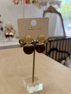 Pendientes café