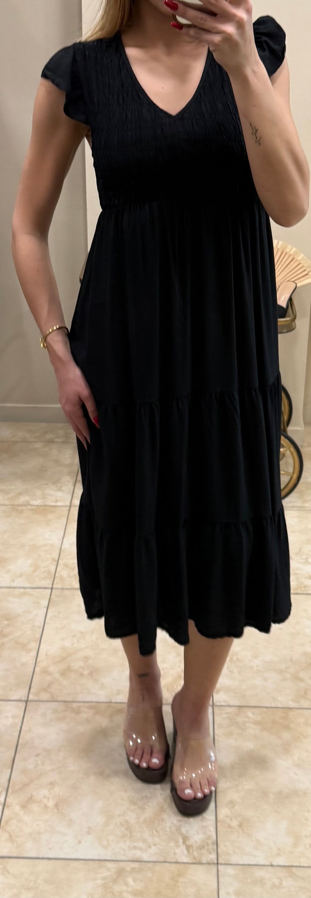 Vestido midi evasé