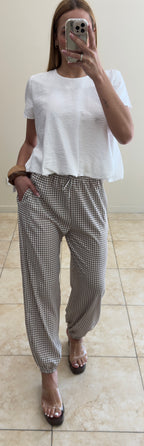 Pantalón Vichy marrón