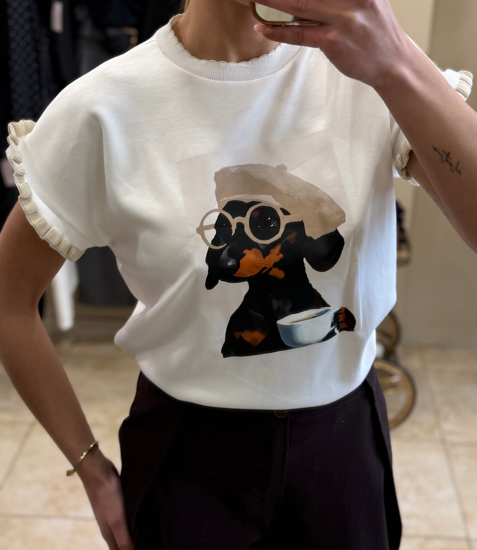 Camiseta teckel gafas