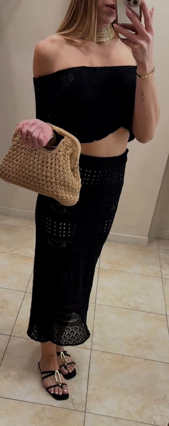 Conjunto falda crochet