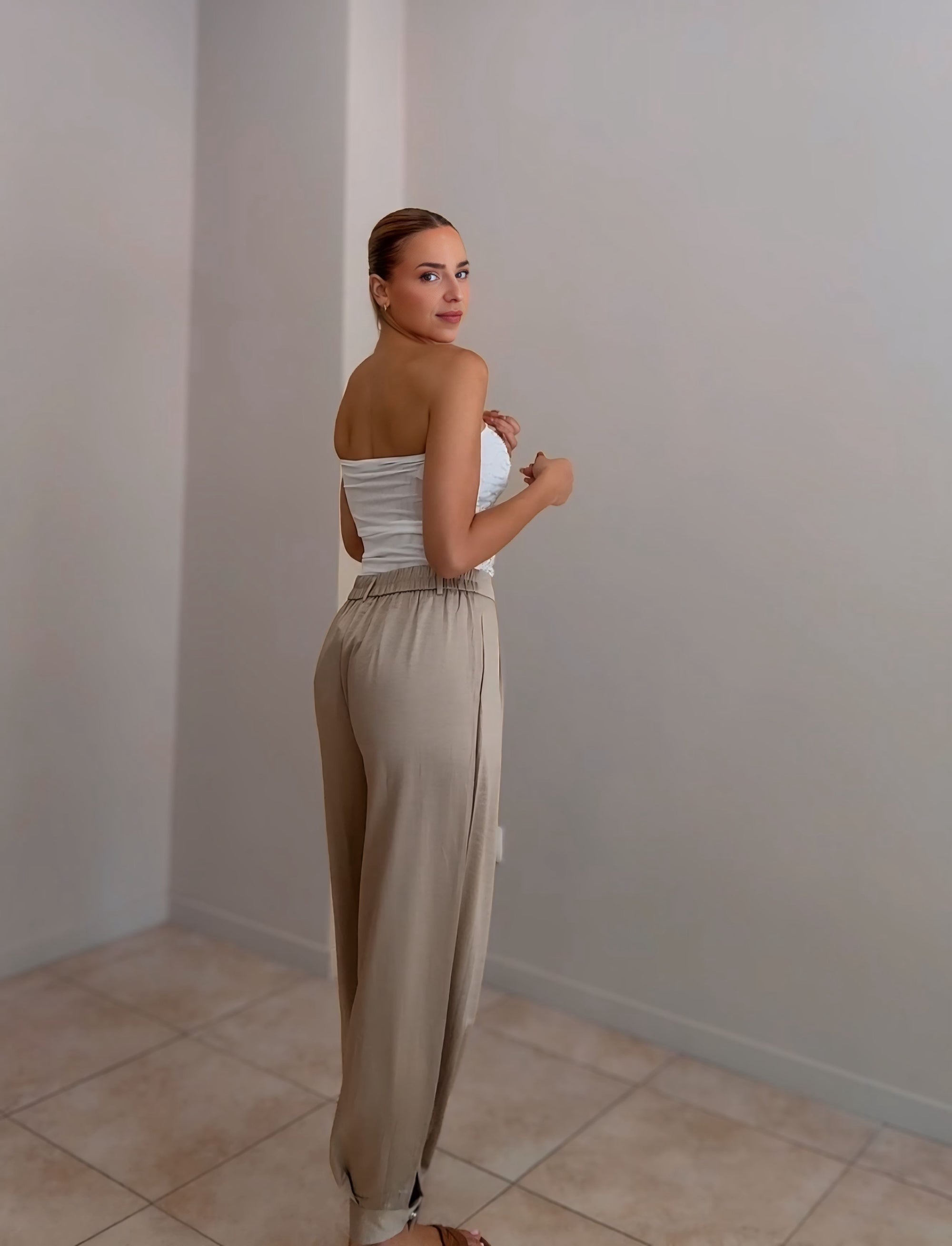 Pantalón satinado bombacho