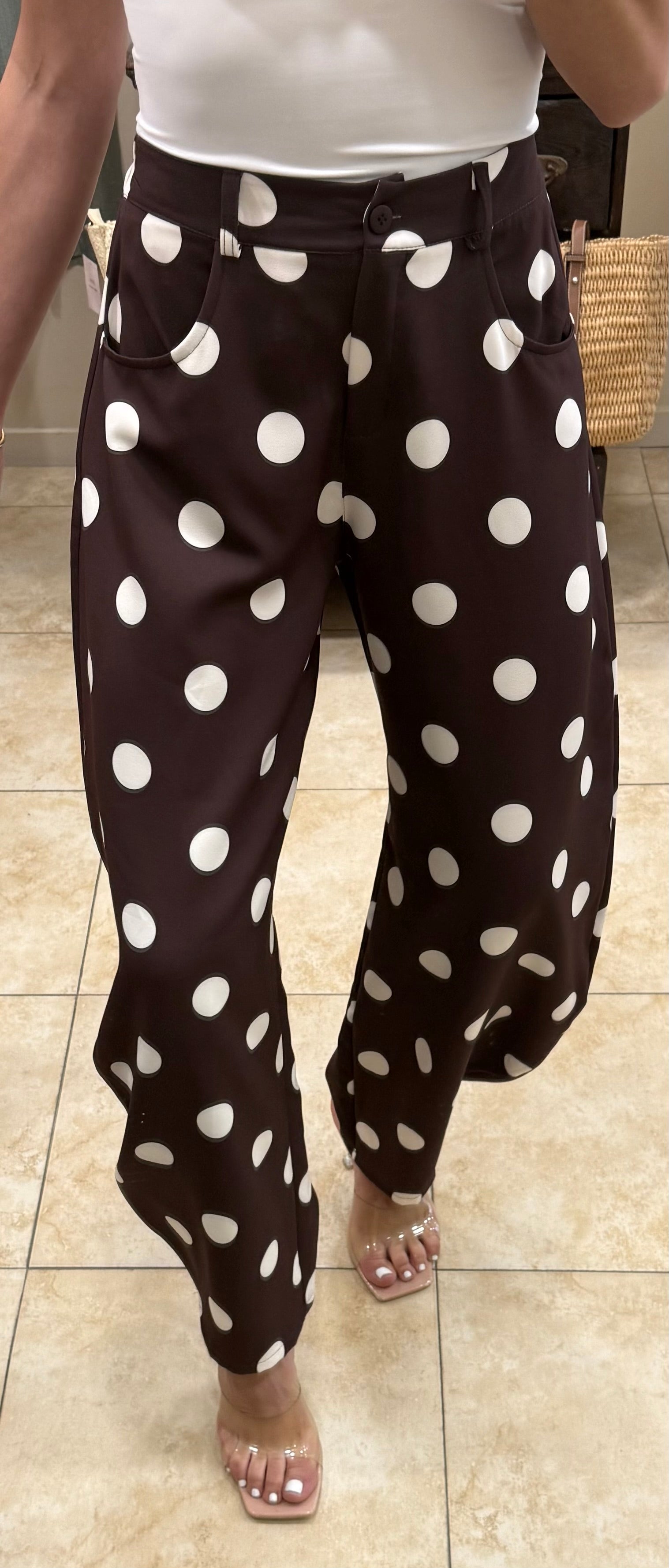 Pantalón balloon lunares