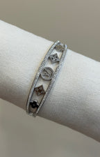 Brazalete LV plateado