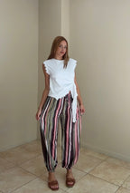 Pantalón rayas multicolor