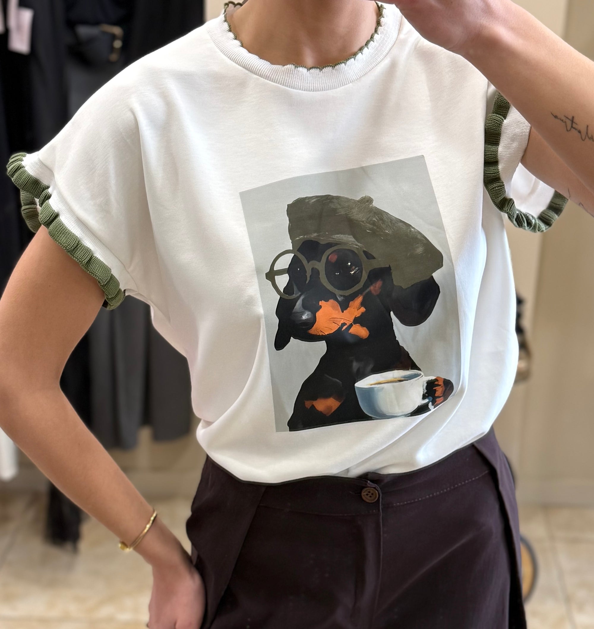 Camiseta teckel gafas