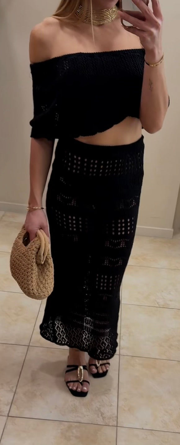 Conjunto falda crochet