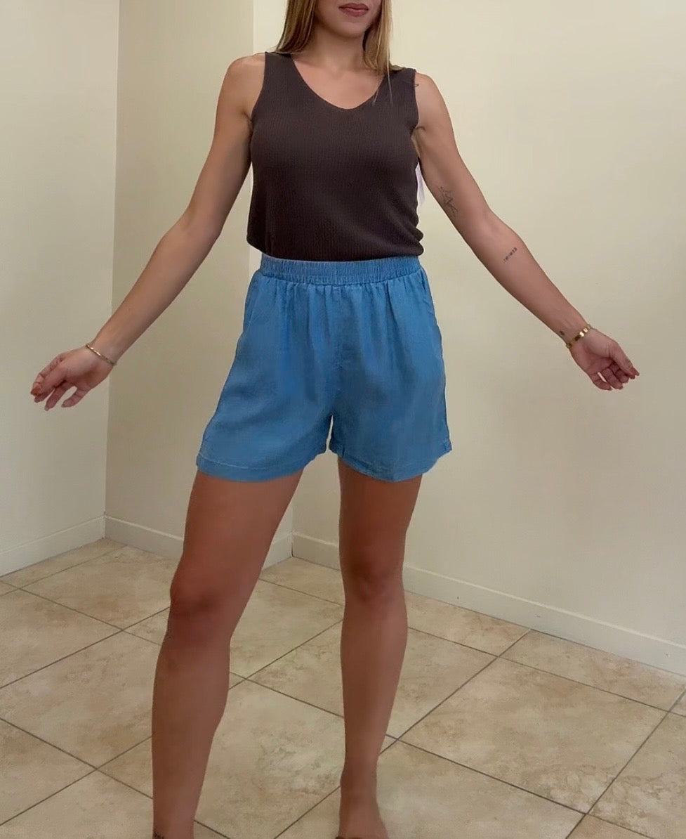 Short denim fluido
