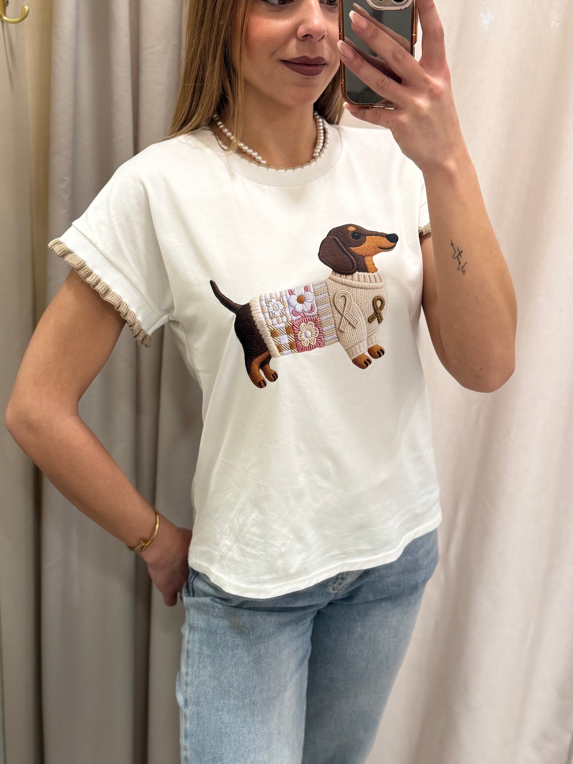 Camiseta manga volante