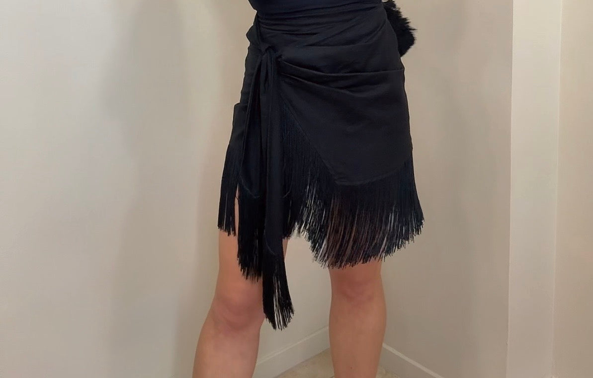 Mini falda flecos