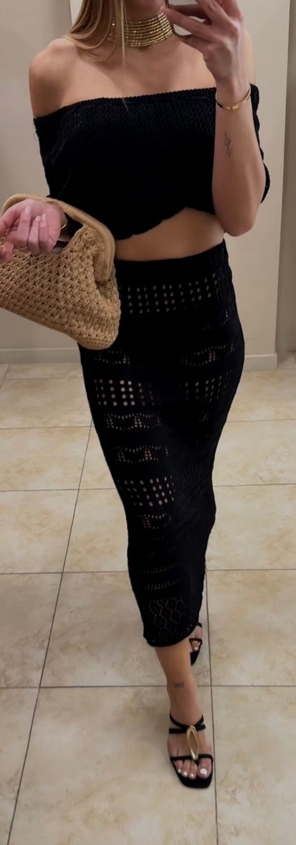 Conjunto falda crochet