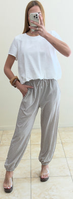 Pantalón Vichy marrón
