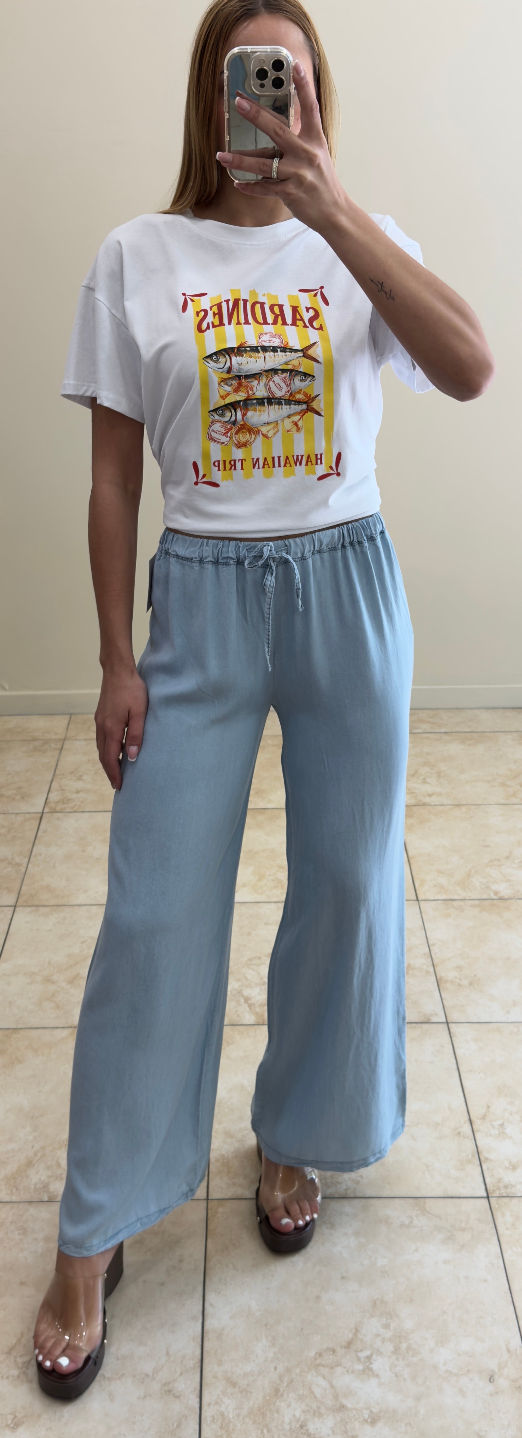 Pantalón denim fluido