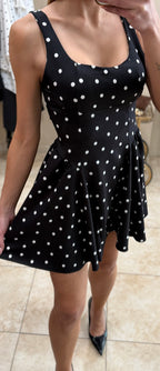 Vestido mini lunares