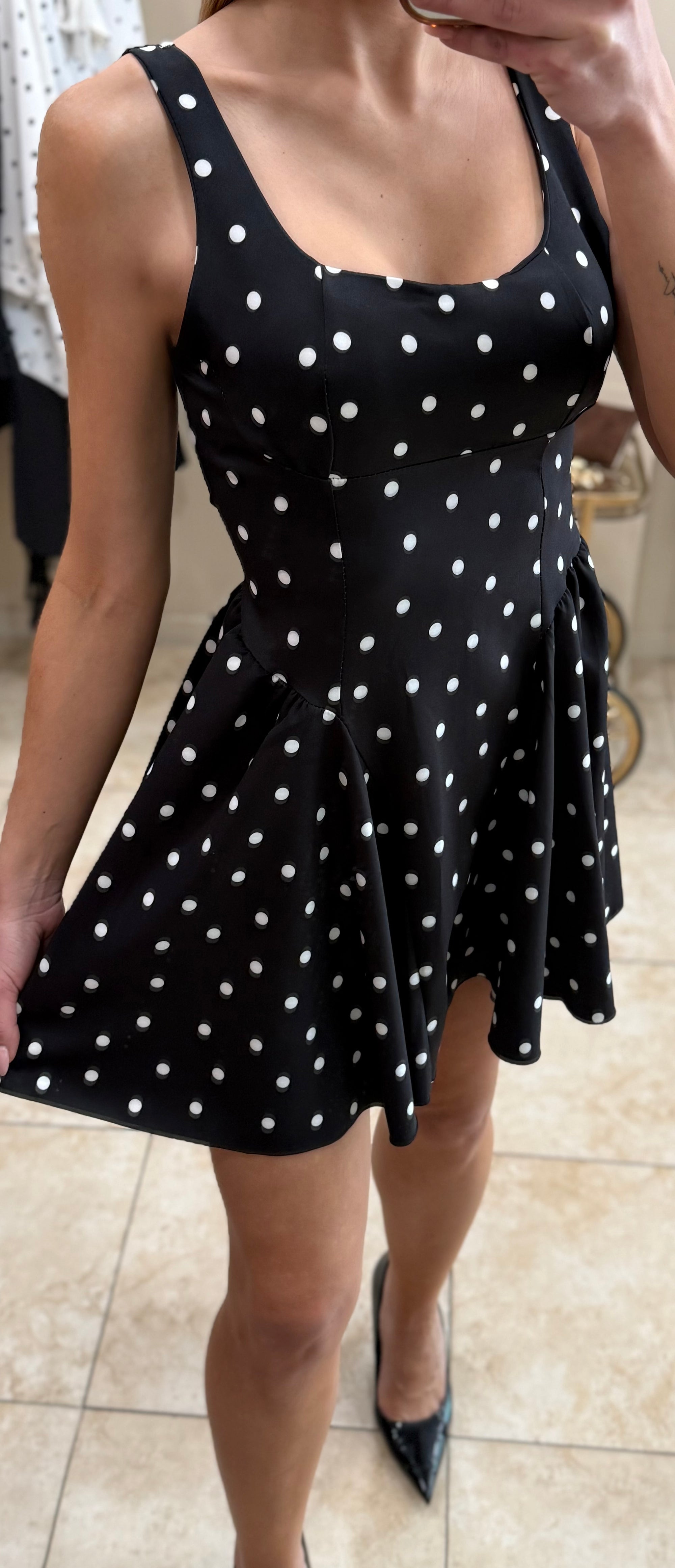 Vestido mini lunares