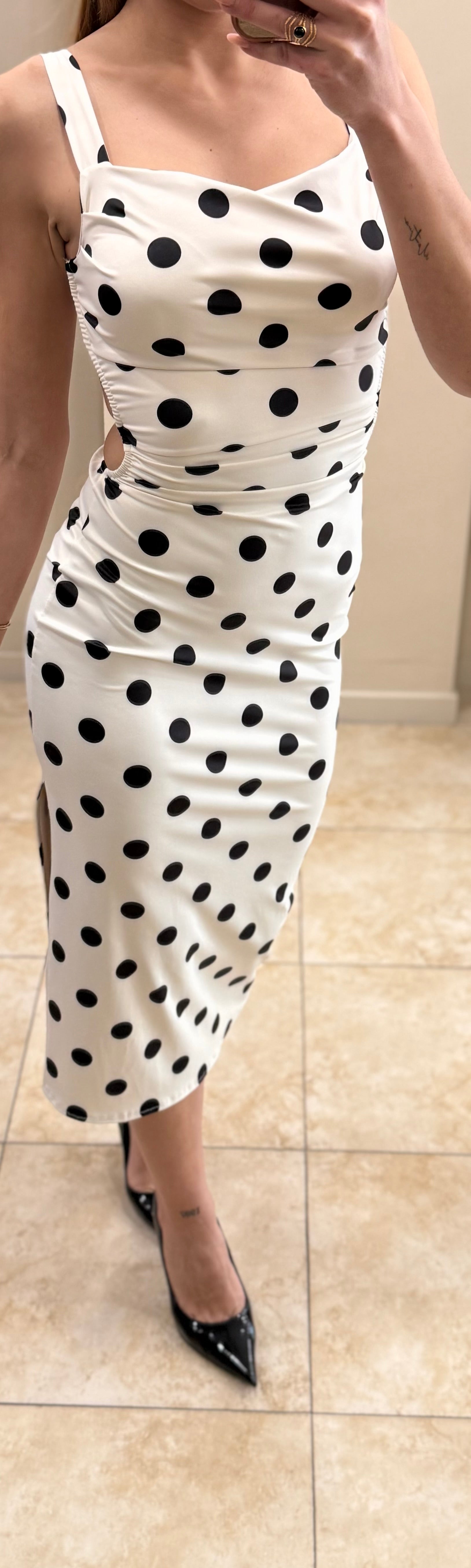 Vestido licra lunares
