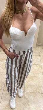 Pantalón balloon rayas