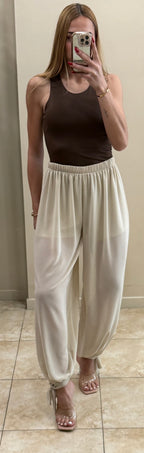 Pantalón ancho gasa