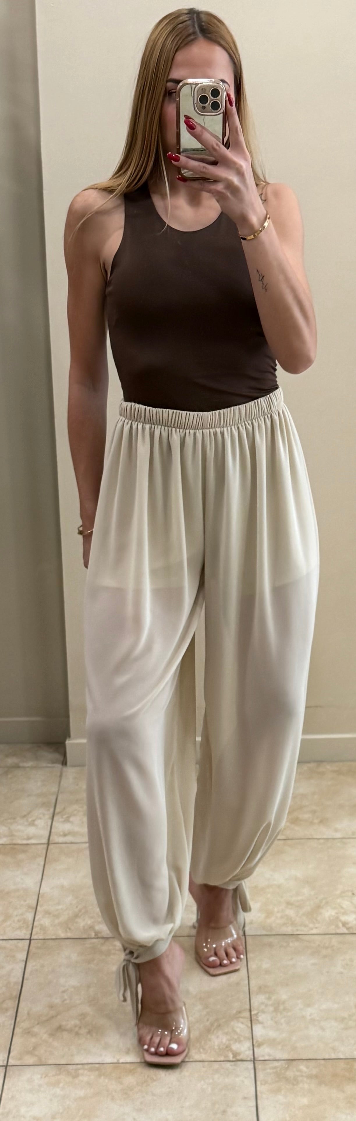 Pantalón ancho gasa