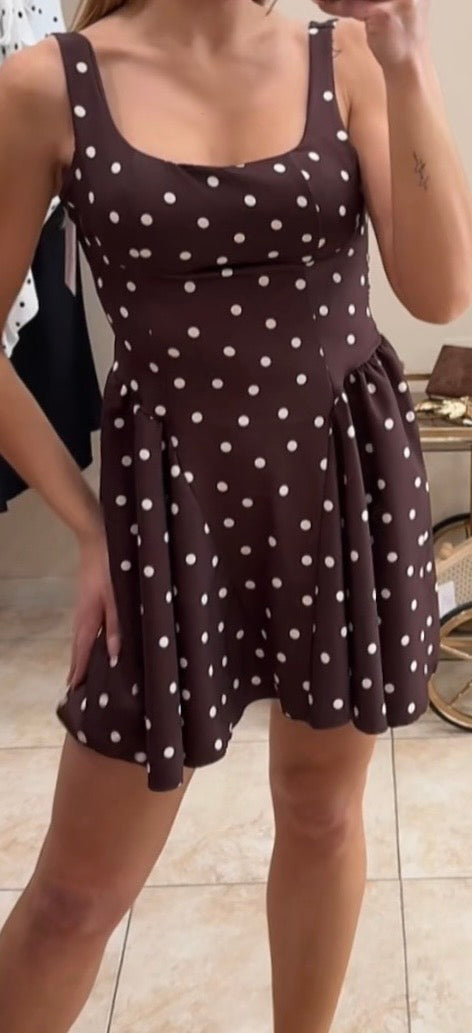 Vestido mini lunares