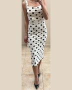 Vestido licra lunares